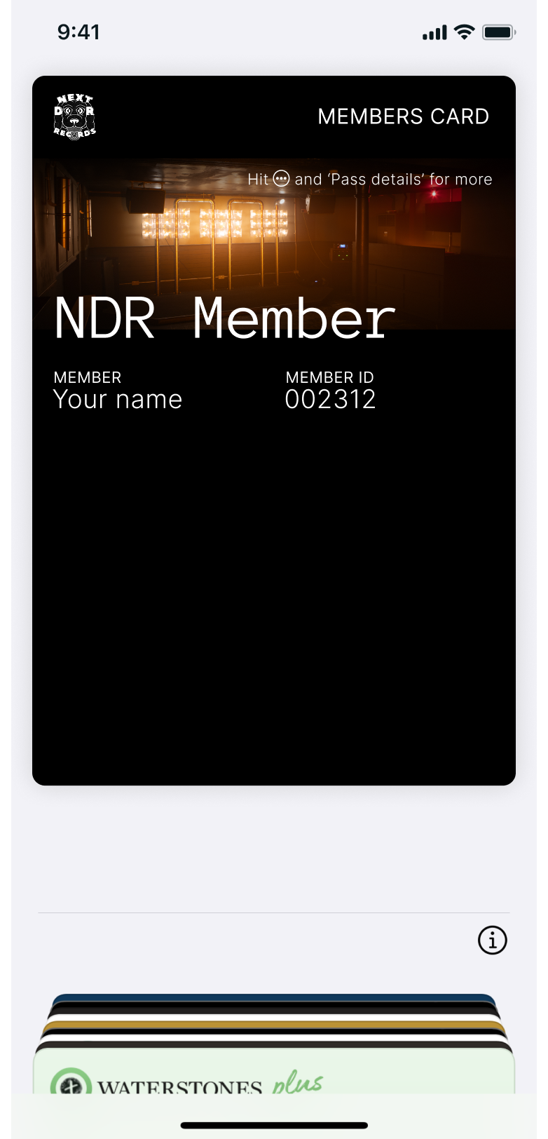 Venue pass in Apple Wallet